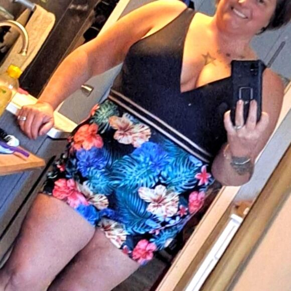 Tropical plus size one piece Swimsuit sz 2XL - Picture 4 of 7